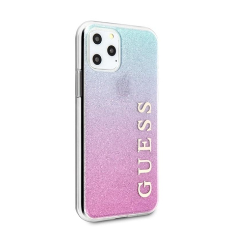 Guess Glitter Gradient - Etui iPhone 11 Pro Max (Pink/Blue)